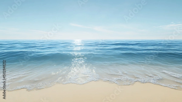 Obraz Beach at dusk with soft pink and blue high resolution picture
