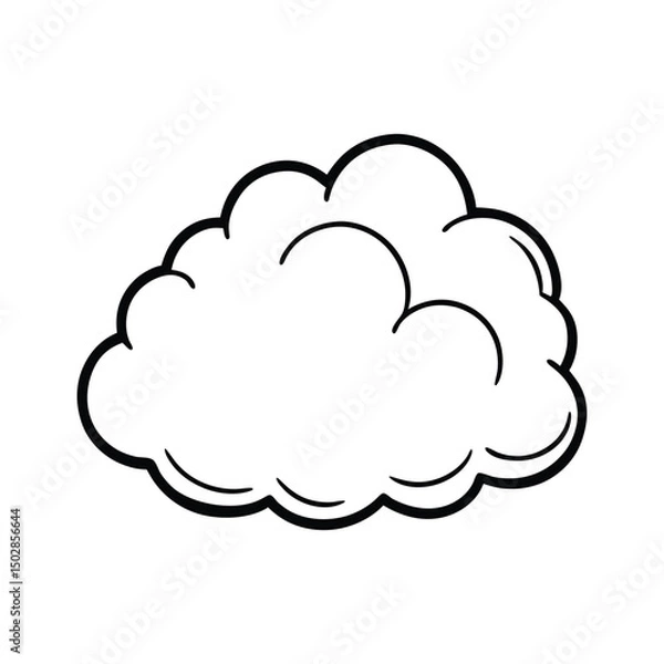 Obraz Cloud on white background vector illustration