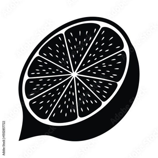 Obraz Lemon halve on a white background vector illustration