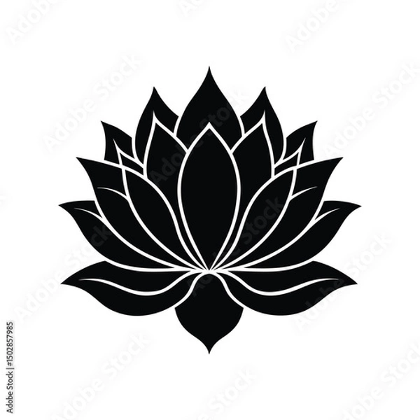 Obraz Lotus flower on white background vector illustration