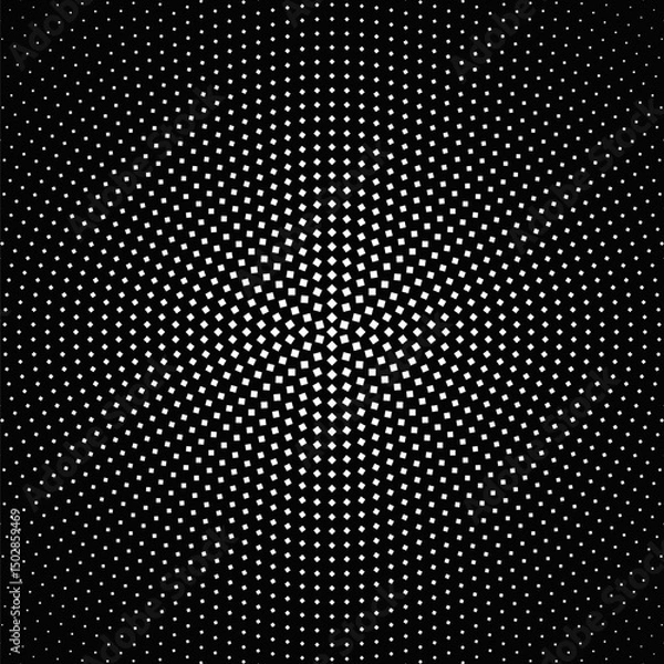 Fototapeta Geometrical abstract halftone square pattern background design