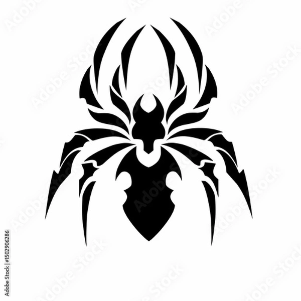 Obraz Modern Symmetrical Vector Spider Tribal Design