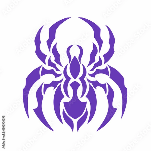 Obraz Modern Symmetrical Vector Spider Tribal Design