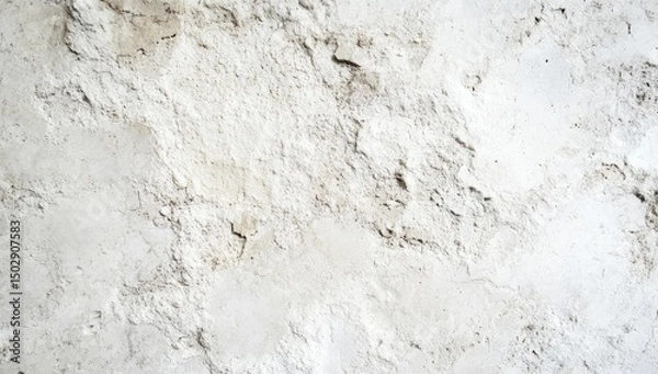Obraz Textured light gray stucco wall, uneven surface with variations in tone.  Detailed, close-up view of the material's surface, exhibiting a rough, bumpy appearance