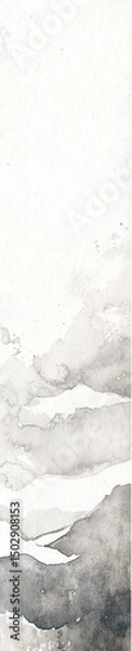Obraz Abstract grayscale art with soft, layered washes of grey and white.  Soft, flowing shapes and transitions create a sense of depth and movement