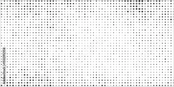 Obraz Halftone faded gradient texture. Grunge halftone grit background. White and black sand noise wallpaper.
