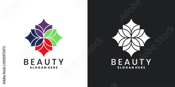 Obraz Abstract beauty flower logo design