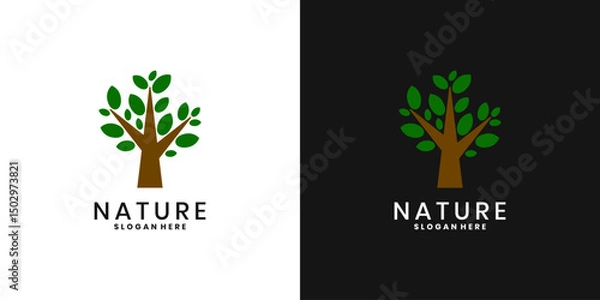 Obraz Abstract nature tree logo icon design