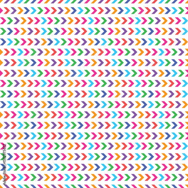 Fototapeta Arrows grid vibrant color pattern seamless