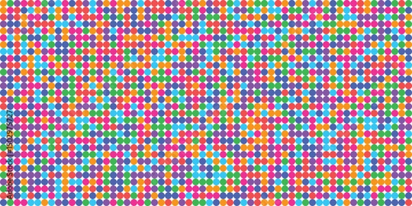 Fototapeta Round shape grid vibrant color background