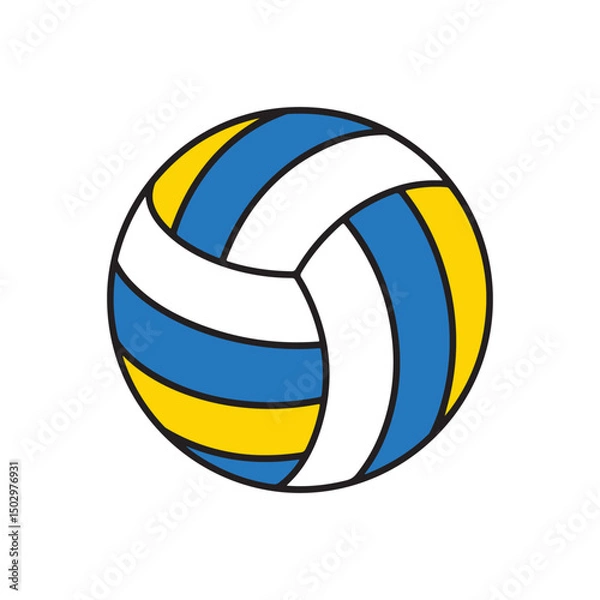 Fototapeta Volley Ball Logo Vector Win Isolated Play Vector