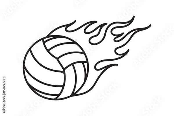 Fototapeta Volley ball icon symbol sign vector illustration on white background