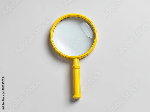 Obraz Magnifying Glass on White Background