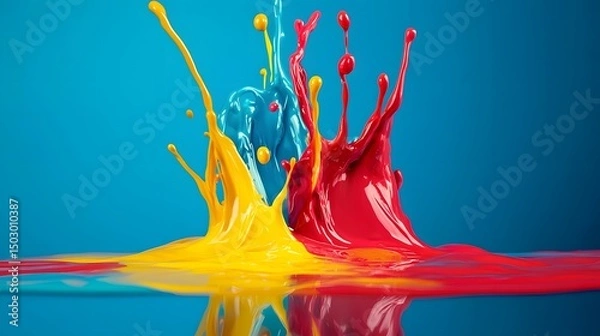 Obraz colorful paint splash