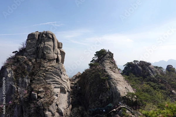 Fototapeta Dobongsan Mountain, Sinsendae Peak in Seoul, Korea
