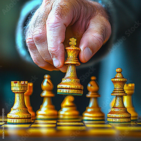 Obraz chess pieces on the board