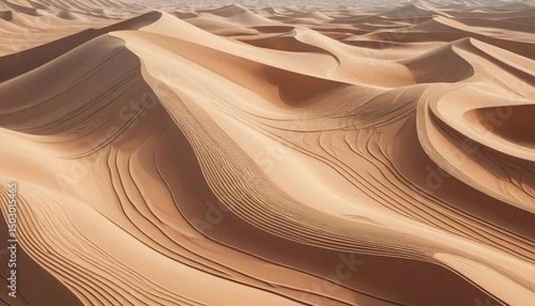 Obraz Golden Sand Dunes: Ripples of Desert Beauty
