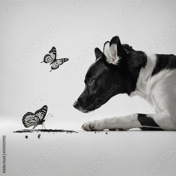 Fototapeta border collie puppy