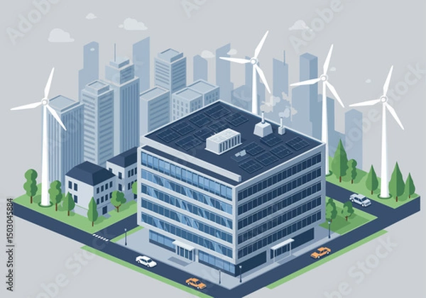 Obraz Isometric cityscape illustration