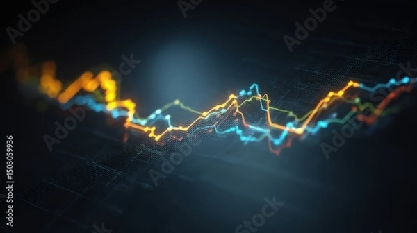 Obraz Elegant real-time display of bond yield snapshot icon concept demonstrating financial market trends and data analysis