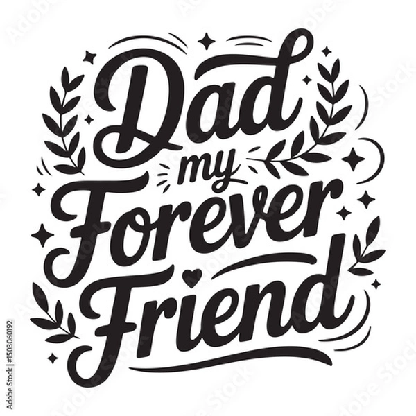 Obraz typography t shirt design for fathar's day