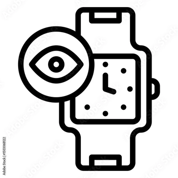 Fototapeta smartwatch view line icon