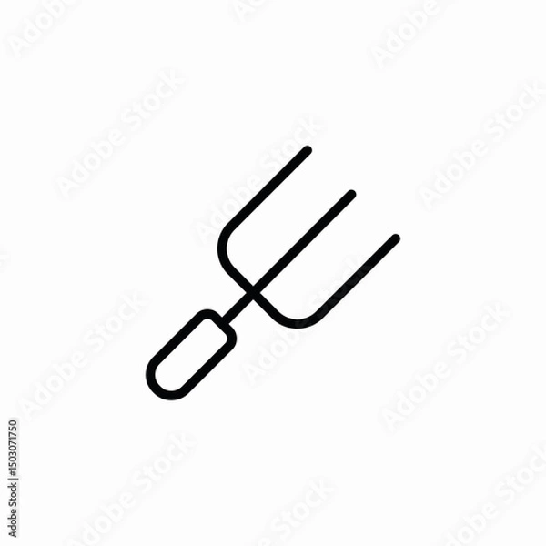 Fototapeta rake tool icon sign vector
