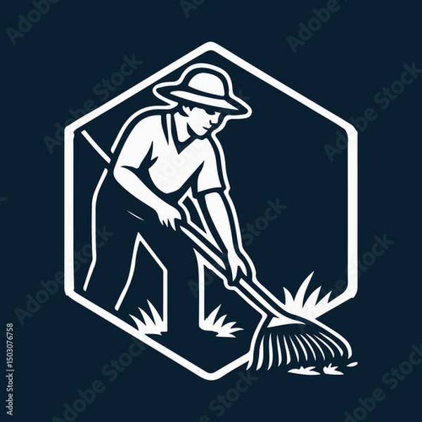 Obraz Lawncare Green Landscaping Vector Set Logo Design Solution	
