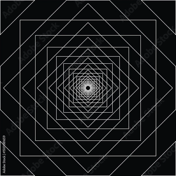 Fototapeta Abstract geometric background optical illusion