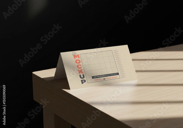 Fototapeta Horizontal Table Tent Multipurpose Mockup