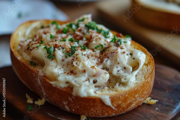 Obraz Bread with Cheese created with Generative AI Technology, ai, generative