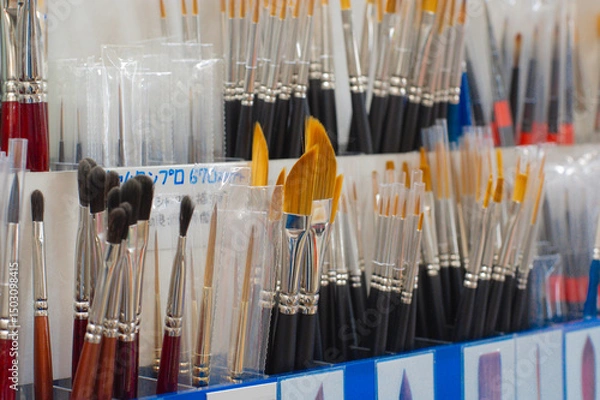 Obraz 並ぶ筆の写真