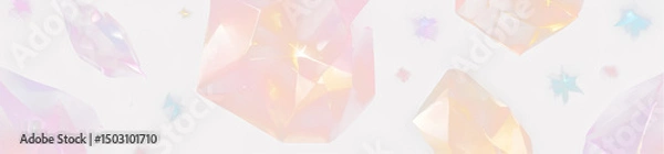 Fototapeta PNG prism light glow with crystal reflection across rainbow sparkle background, glitter beam and transparent crystal shine with flare on abstract surface and texture PNG.