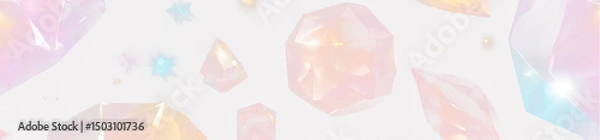 Fototapeta PNG prism light glow with crystal reflection across rainbow sparkle background, glitter beam and transparent crystal shine with flare on abstract surface and texture PNG.