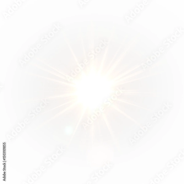 Fototapeta PNG glow and starlight flash with sparkle beam on night star background, galaxy starscape with bright light shimmer, magical space star shine and isolated starburst design for fantasy use PNG.