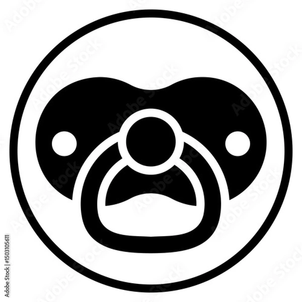 Obraz pacifier glyph icon
