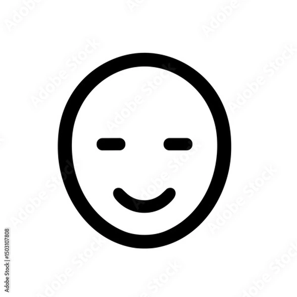 Obraz Smiley face vector icon with simple design for positive emotions on transparent background