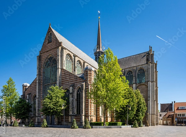 Obraz The Church of Mary Magdalene (Maria Magdalenakerk) in Goes, province of Zeeland, The Netherlands
