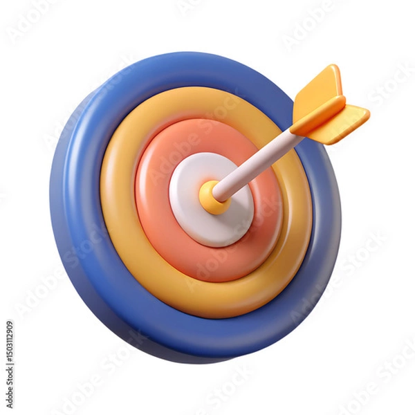 Obraz 3D Target with Arrow Icon