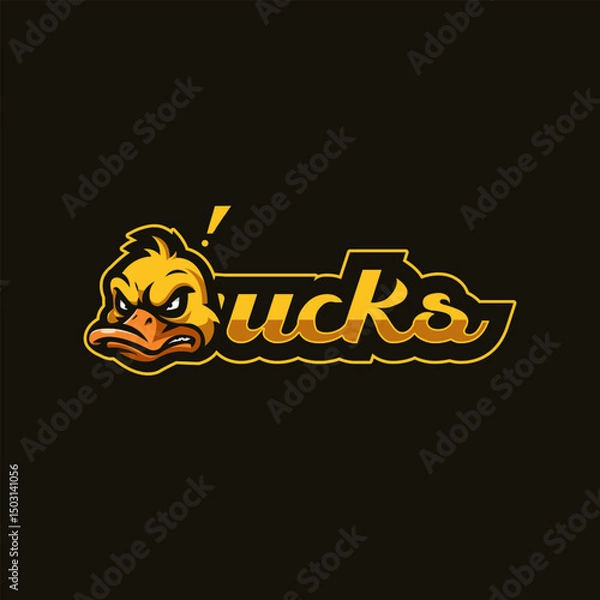 Obraz Duck head mascot logo