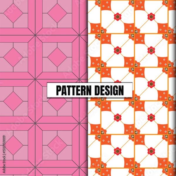 Fototapeta Collection of seamless ornamental vector patterns and swatches. Colorful geometric oriental backgrounds.