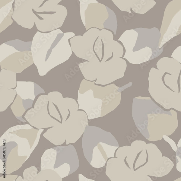 Fototapeta Vector simple floral seamless repeat pattern