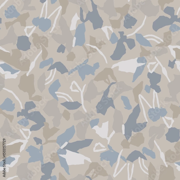 Fototapeta Vector abstract botanical illustration seamless repeat pattern