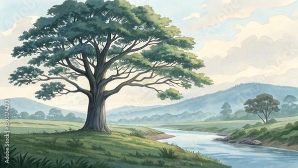 Obraz landscape with tree