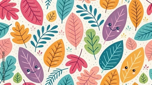 Obraz seamless pattern with autumn leaves