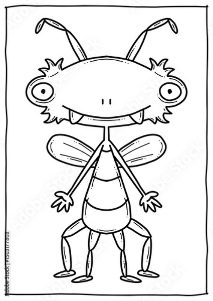 Obraz Monster Illustration, Ausmalbild, Ausmalen