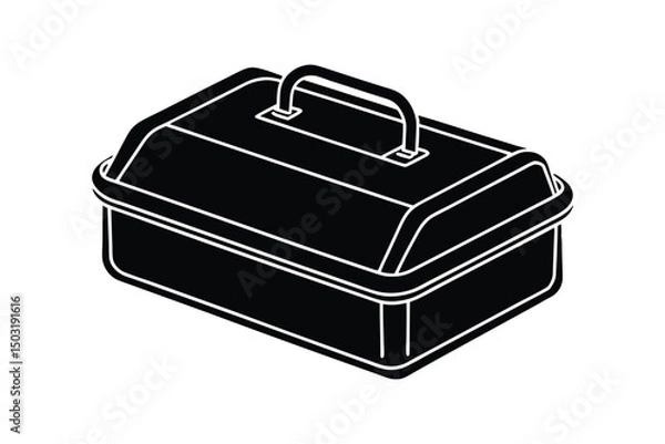 Obraz Silhouette art illustration of a lunch box.eps