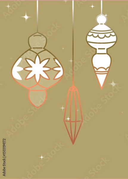 Fototapeta Abstract geometric wall art background vector 