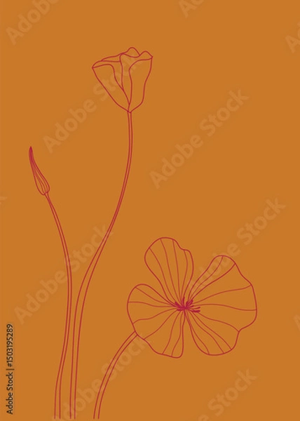 Fototapeta Abstract geometric wall art background vector 