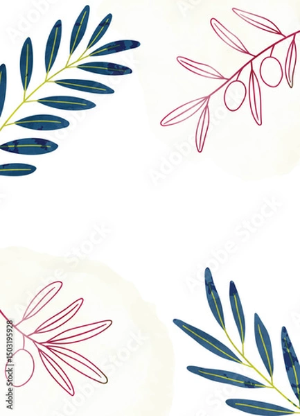 Fototapeta Abstract geometric wall art background vector 